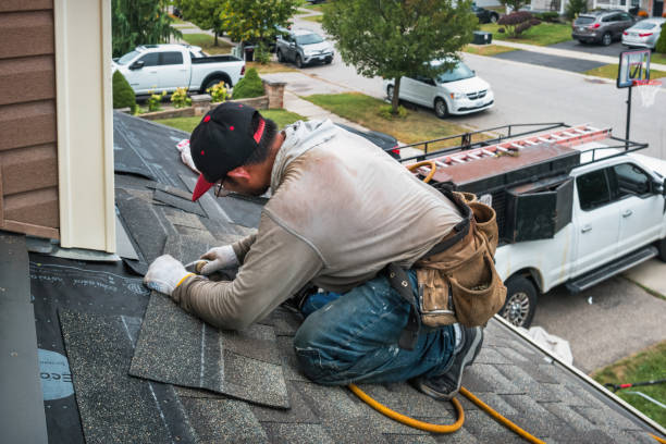 Professional Storm Damage Roof Repair technician working in Welcome, NC